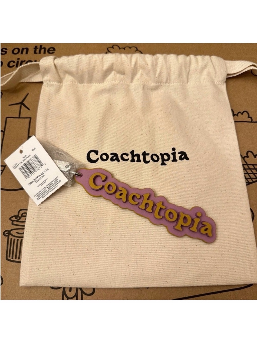 ❤️❤️❤️NWT Coachtopia leather bag charm ❤️❤️❤️
